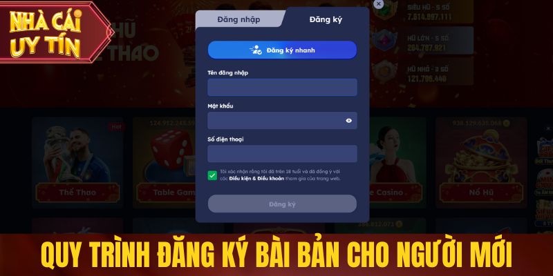 Quy trình đăng ký tài khoản bài bản cho người mới