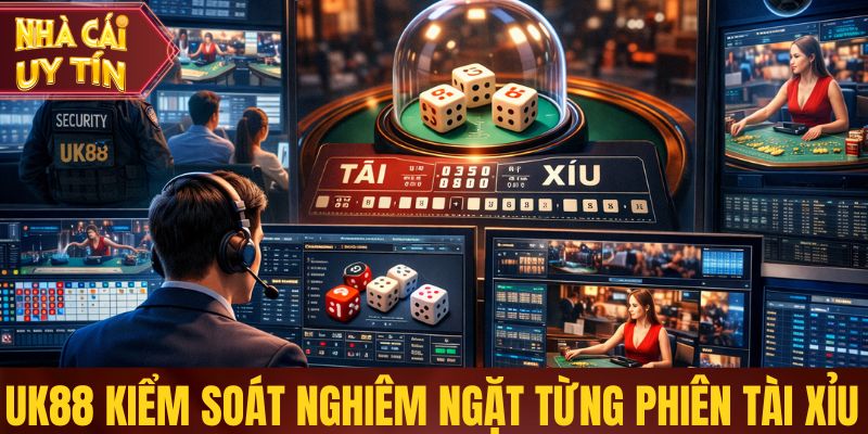 UK88 kiểm soát nghiêm ngặt từng phiên tài xỉu